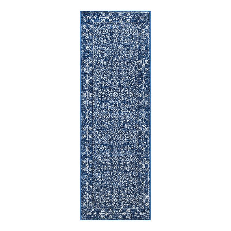 nuLOOM Vintage Waddell Framed Floral Rug