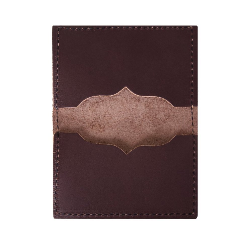 Brown Smooth Leather Business Card Holder