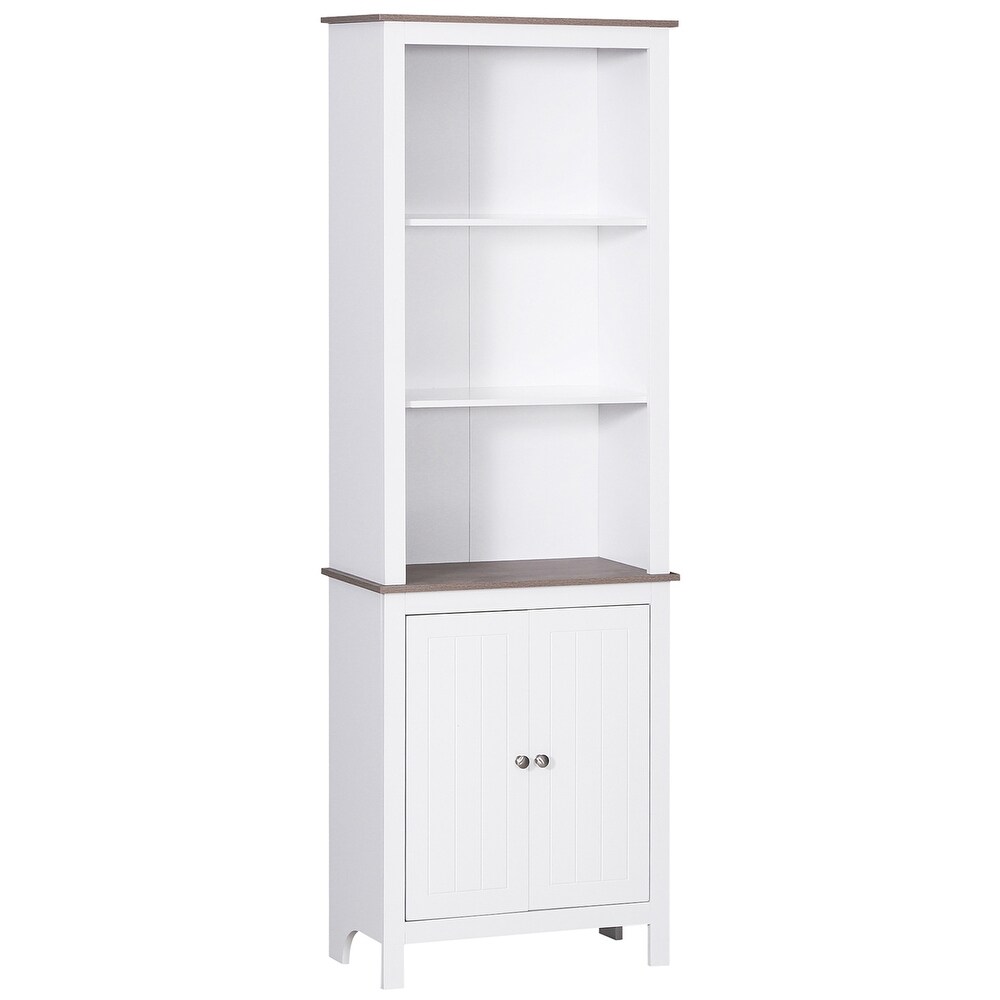 69'' Freestanding Storage Cabinet  Bathroom Linen Tower  Bookcase with 3 Tier Shelf