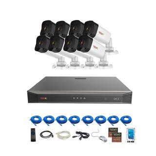 Revo Ultra Commercial Grade 16-Channel 4K 3TB Smart NVR Surveillance System with (8) 4K 8MP IndoorOutdoor Bullet Cameras RU162B8K-3T