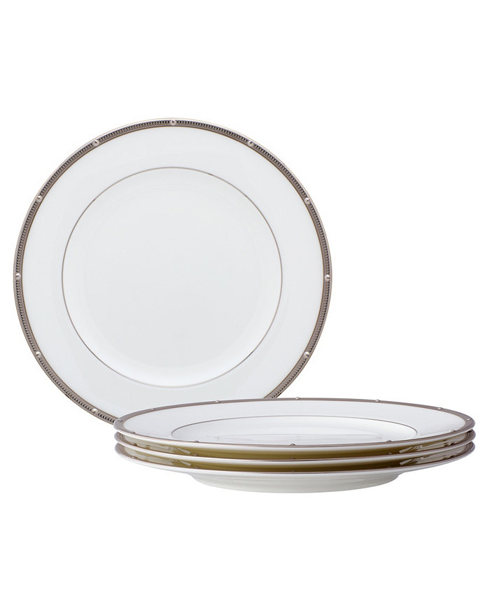 Noritake Rochelle Platinum Set of 4 Salad Plates Service For 4