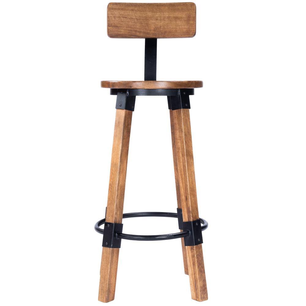 Butler Specialty Company Mountain Lodge Wood and Metal Bar Stool 42.0 in. H x 15.0 in. W x 15.0 in. D 5480330