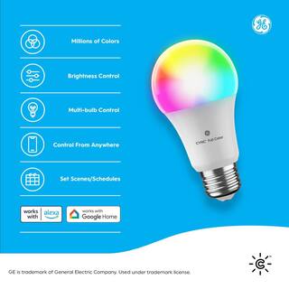 Cync 60-Watt EQ A19 Full Color Dimmable Smart LED Light Bulb (3-Pack) 93129822