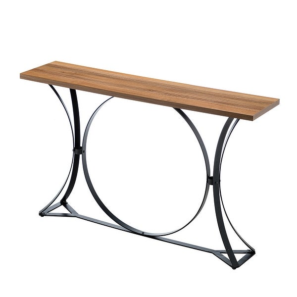 Modern Console Table with Metal Base