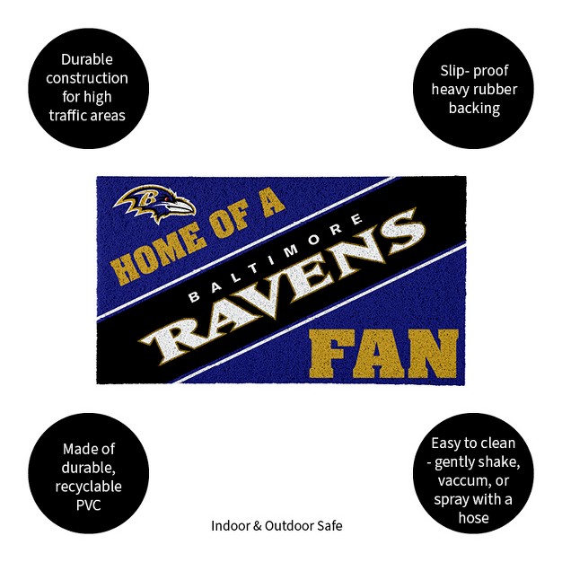 Evergreen Baltimore Ravens Pvc Mat Color