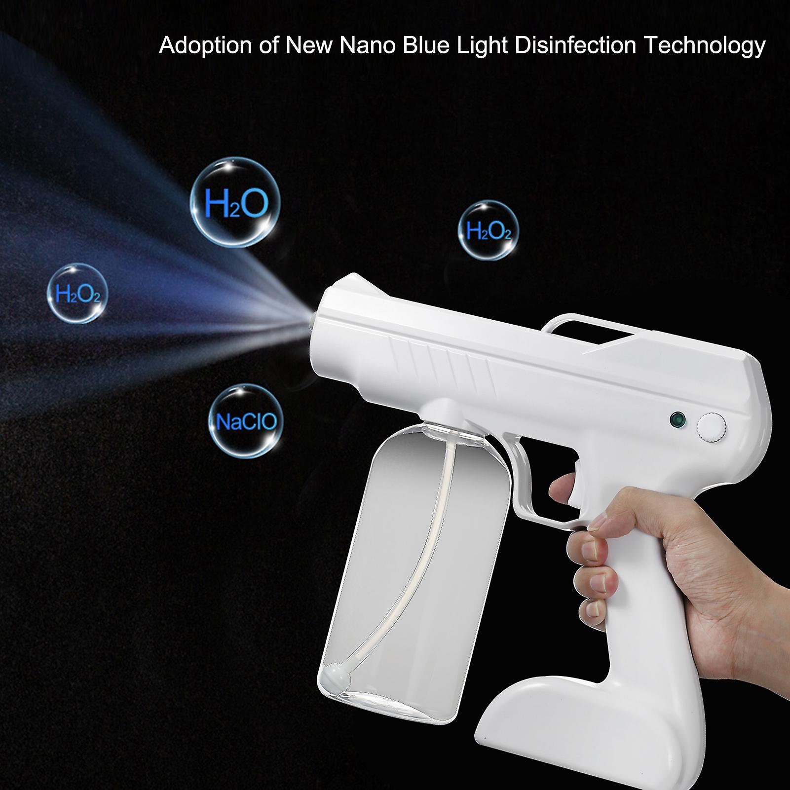 Indoor Outdoor Nano Blue Light Atomizer Portable Electric Sprayer Nozzle Wireless Rechargeable Usb Nano Atomizer With Large Capacity Black