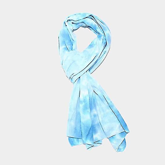 Windproof Cycling Scarf Women Printed Knitted Sets Adult Tie-dye Knit Winter Warm Gloves Hat Hat Men Hut3pcsblue