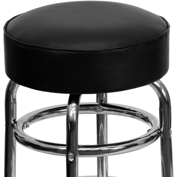 Double Ring Chrome Barstool