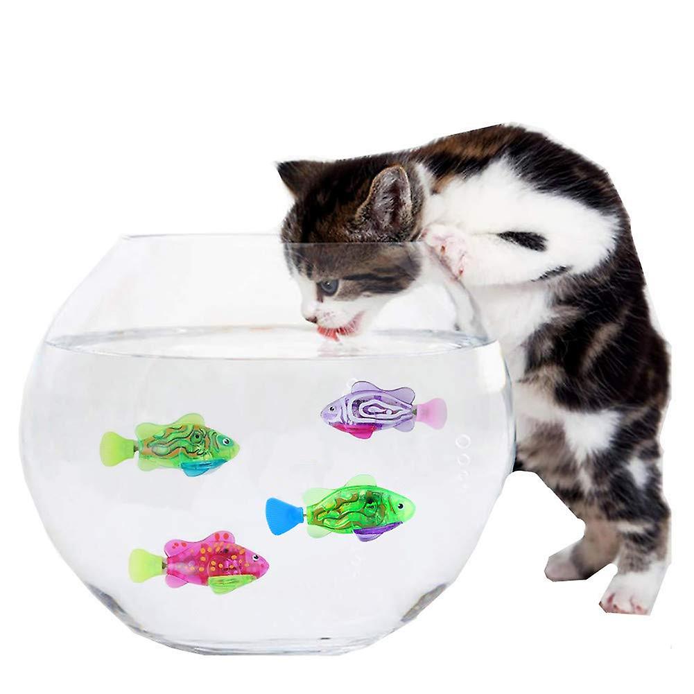 4pcs Cat Interactive Electric Fish Toy Water Cat Toy For Indoor Play Swimming Fish Toy For Cat And Dog With Led Light  Pet Toys