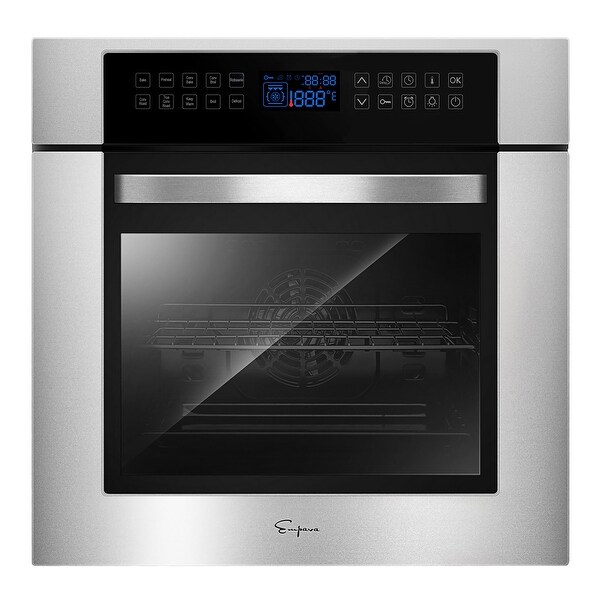 24-in Single Electric Wall Oven with Convection Fan in Stainless Steel