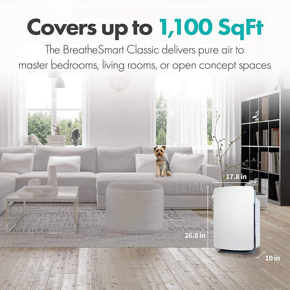 Alen BreatheSmart Classic Air Purifier with Pure True HEPA Filter for Allergens Dust Mold and Germs  1100 SqFt