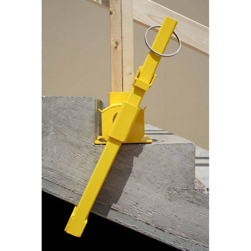 VeriShield 1 Unit Yellow OSHA Compliant Non-Penetrating Stair Rail or Guardrail Clamp C-0200