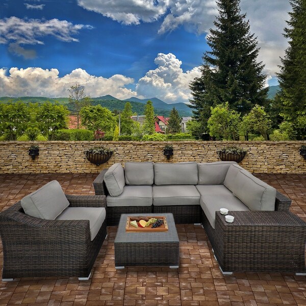 Arlington Collection 7Piece AllWeather Sectional Set