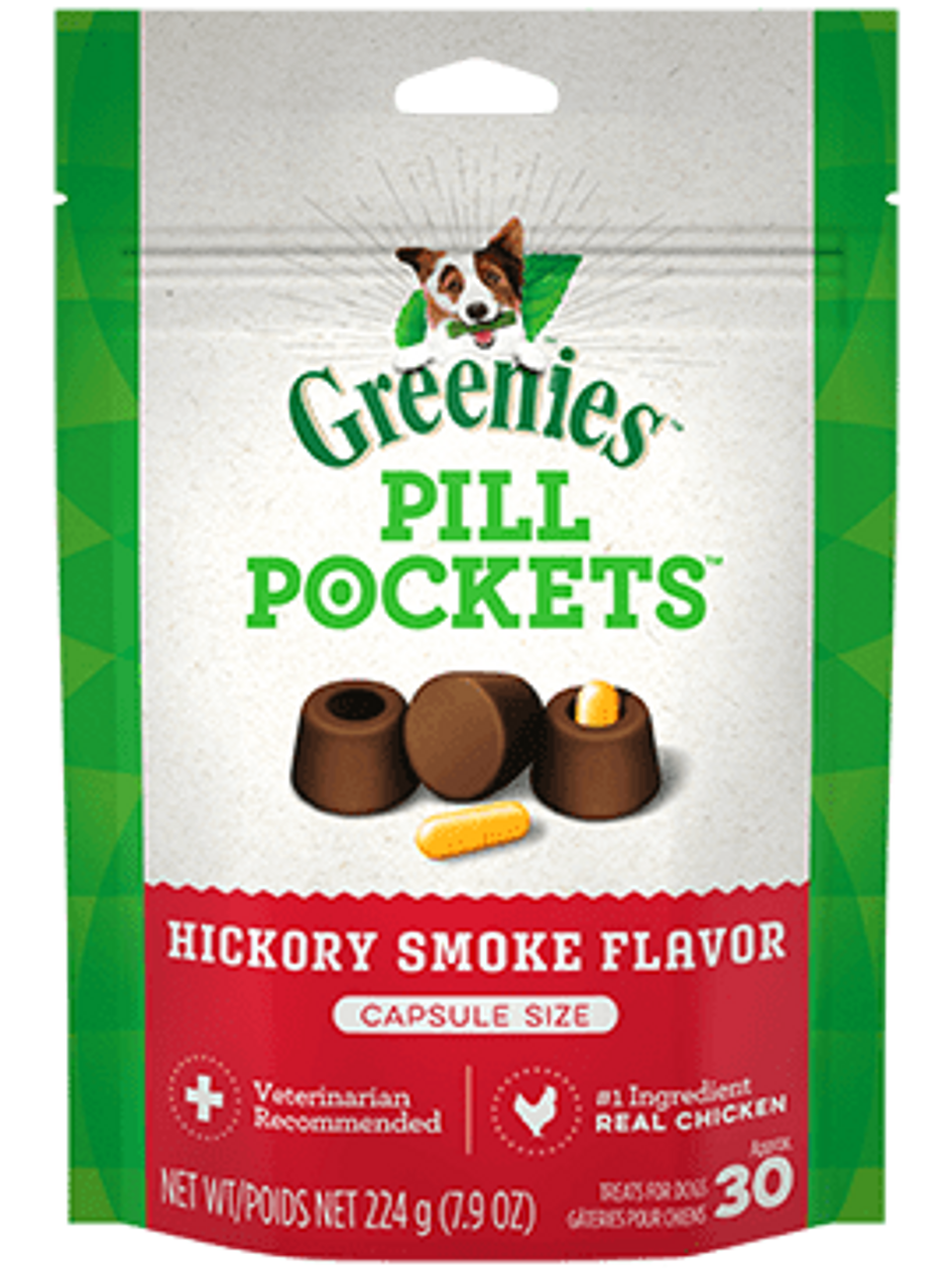 Greenies Pill Pockets Hickory Smoke Flavor Capsule Dog Treats