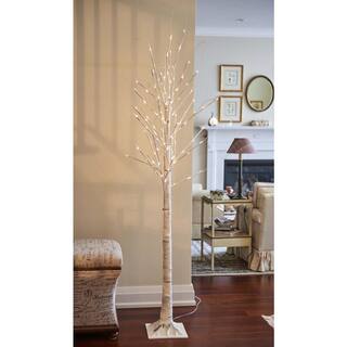 HI-LINE GIFT LTD. 7 ft. 120 LED Birch Tree with 8-Lighting Functions 37431-120