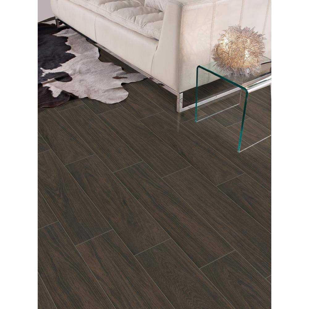 Florida Tile Home Collection Burlington Walnut 6 in. x 24 in. Porcelain Floor and Wall Tile (14 sq. ft.  case) CHDEWLN306X24