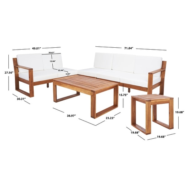 SAFAVIEH Outdoor Catryn 4Pc Outdoor Living Set