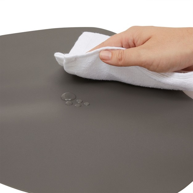 Juvale Set Of 4 Wedge Placemats For Round Dining Tables With Matching Coasters 8 Pieces Dark Gray