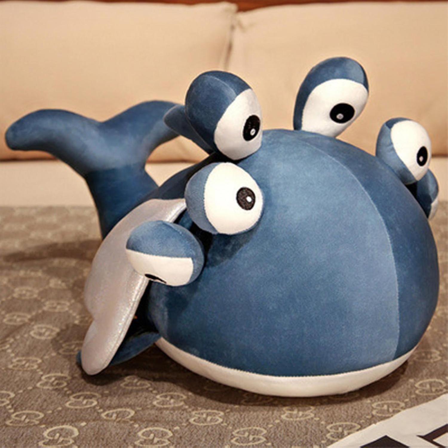 Six eyed Flying Fish Doll Blue Whale Pillow Puppet Doll Children's Plush Toys