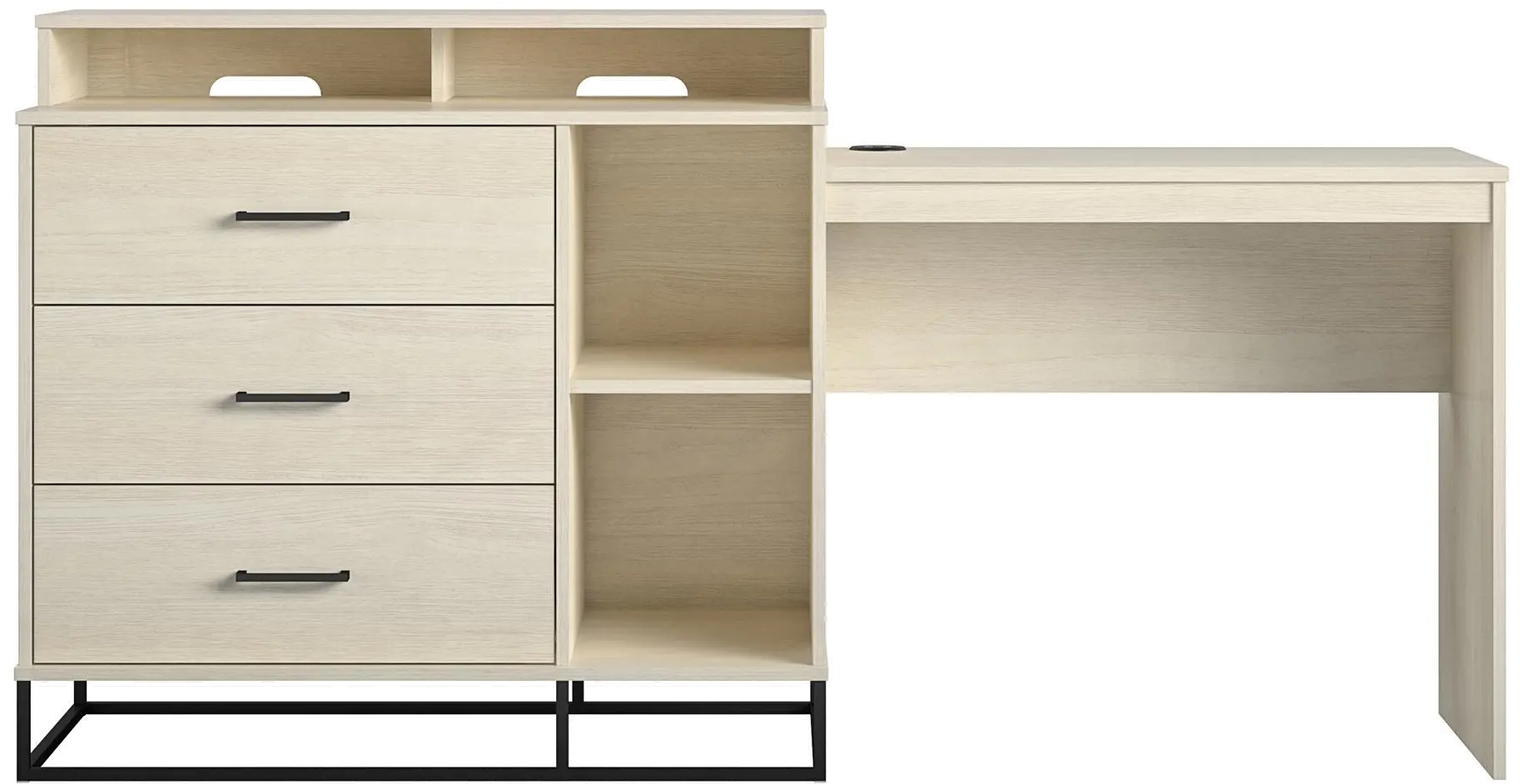 Kelly Transitional Ivory Oak 3 in 1 Dresser