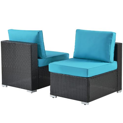 Outdoor Garden Patio Furniture 5 Piece PE Rattan W...