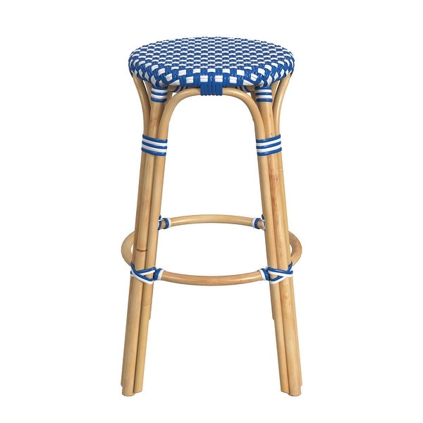 Tobias Rattan Round Bar Stool