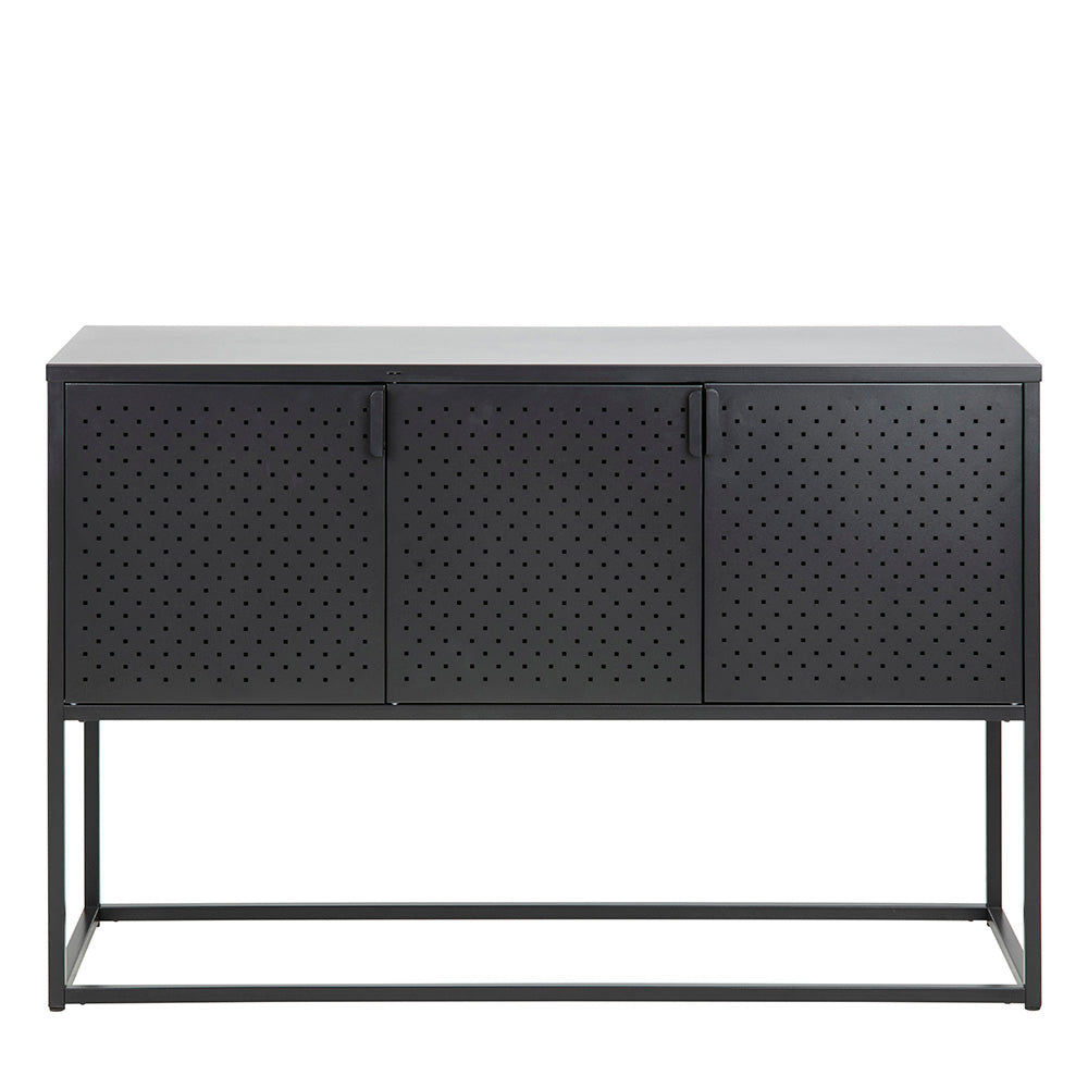 NEWTON 3 Doors Sideboard 120cm - Black