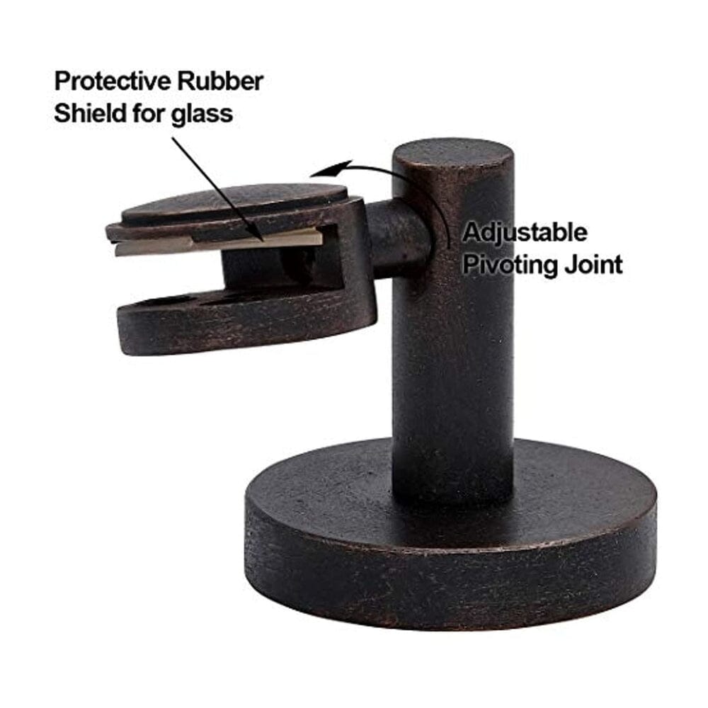 Round Bronze Pivot Mirror Hardware Tilting Anchors