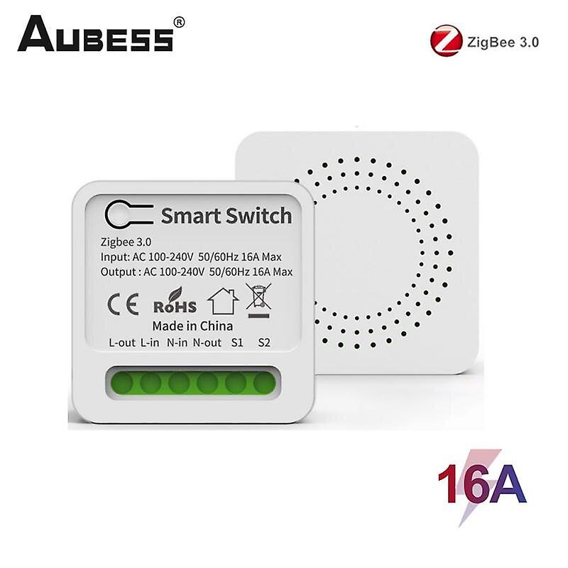 Tuya Smart Mini Wifi Switch 16a  2-way Diy Switches Smart Life App Timer Module Support