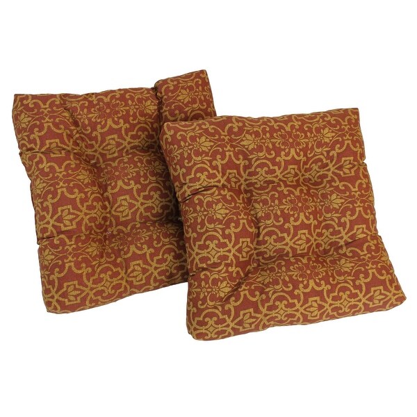 19-inch Square Tufted Indoor/Outdoor Chair Cushions (Set of 2)