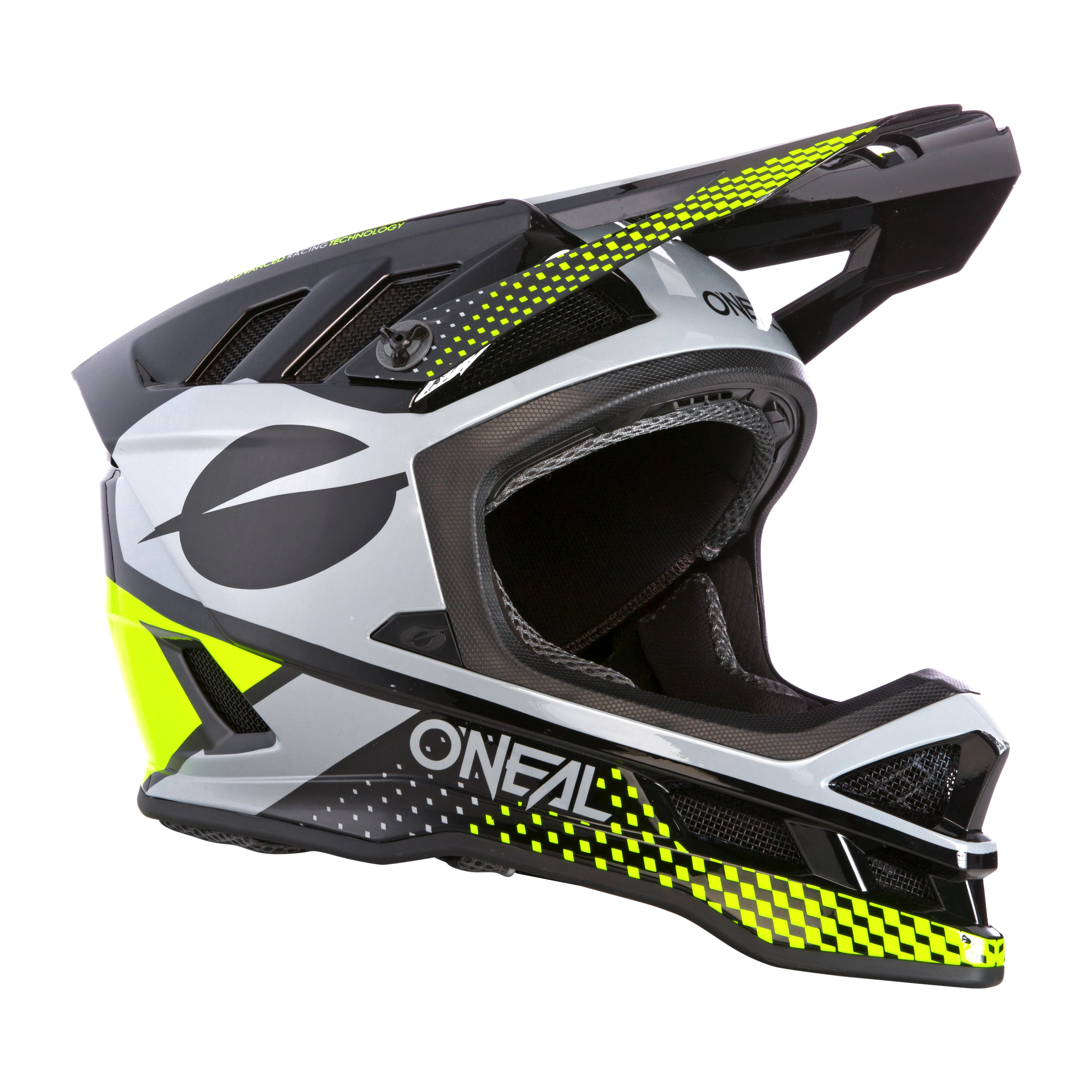 O'Neal Blade Polyacrylite Full Face Helmet - Ace - Neon Yellow-Gray