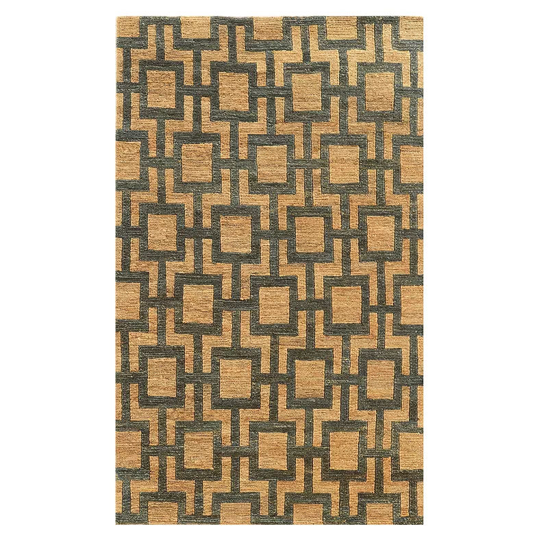 Linon Soumak Geometric Jute Rug