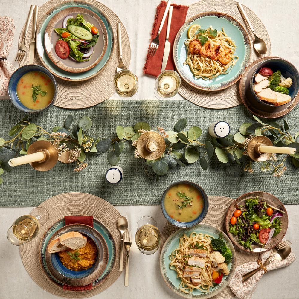 Tabletops Gallery Tuscon 12-Piece Stoneware Dinnerware Set (Service for 4) TTU-B8803-ECM