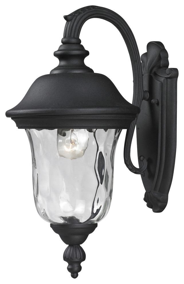 Armstrong Collection Outdoor Wall Light in Black Finish   Traditional   Outdoor Wall Lights And Sconces   by Ownax  Houzz