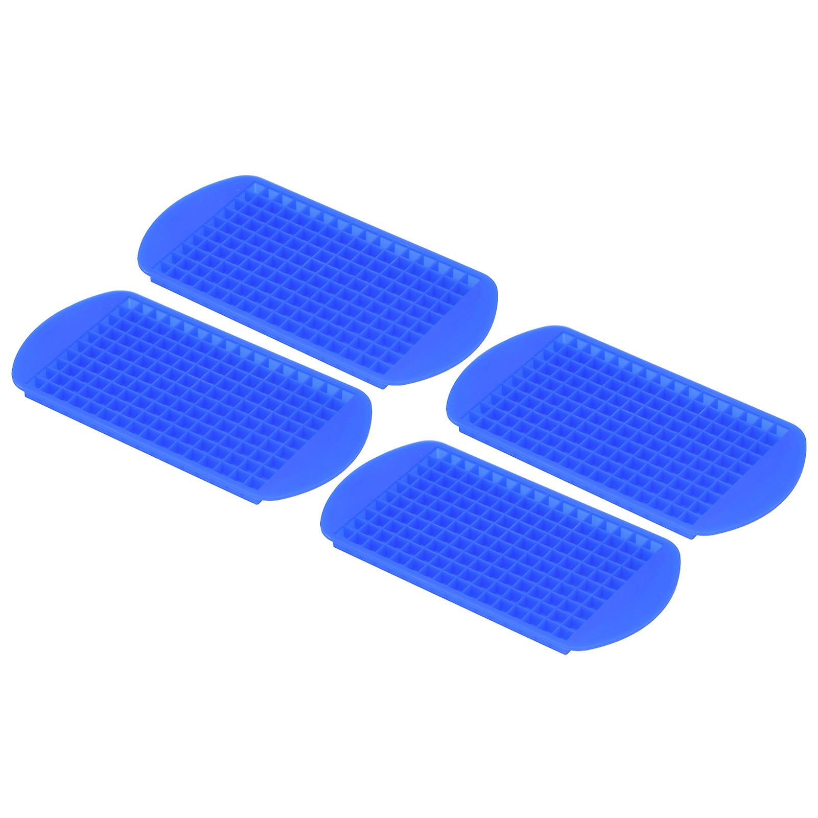 4pcs 1x1cm Ice Tray Silicone Cubes Mould 160 Grids Square Easy Demold Reusable Mold For Baby Food Lemonade