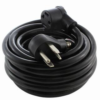 AC WORKS 25 ft. 30A 125250-Volt NEMA 14-30 4-Prong Dryer Heavy-Duty STW 104 Extension Cord 1430PR-025D