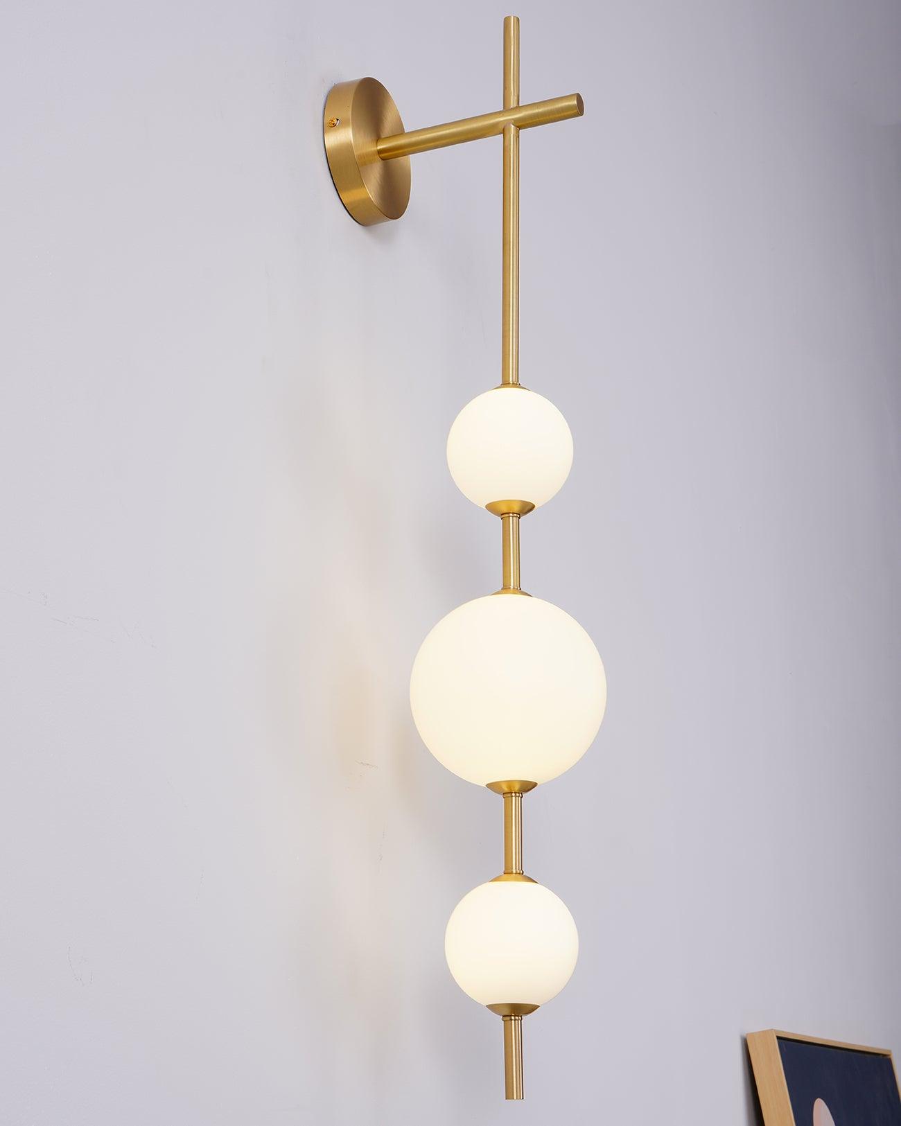 Vertical Globe Plug-in Wall Lamp