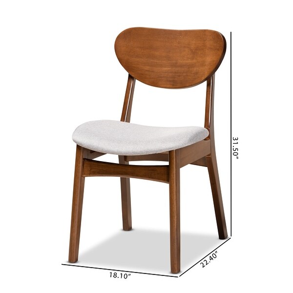 Katya Mid-Century Modern 2-Piece Dining Chair Set