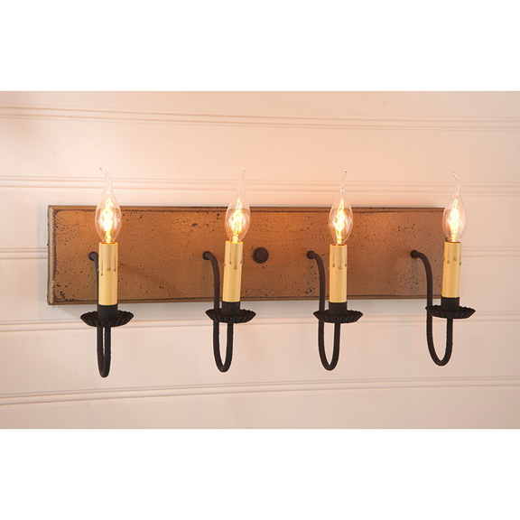 Irvin's Tinware 9185TPWD 4 Light Vanity Light in P...