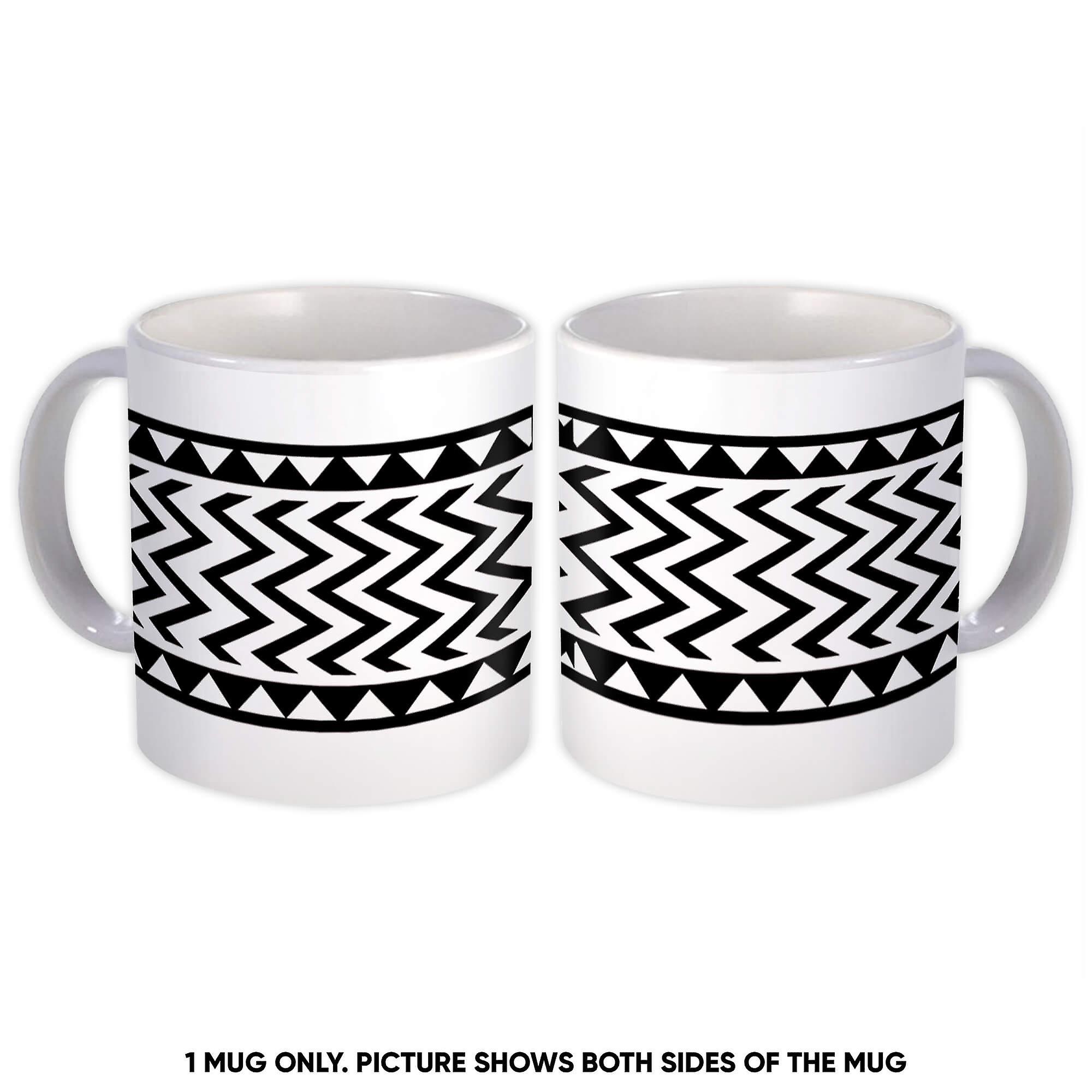 Gift Mug: Chevron Black And White Fun