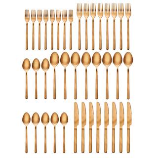 Home Decorators Collection Brenner 40-Piece Copper Finished Stainless Steel Flatware Set (Service for 8) KS6612-40P PVD