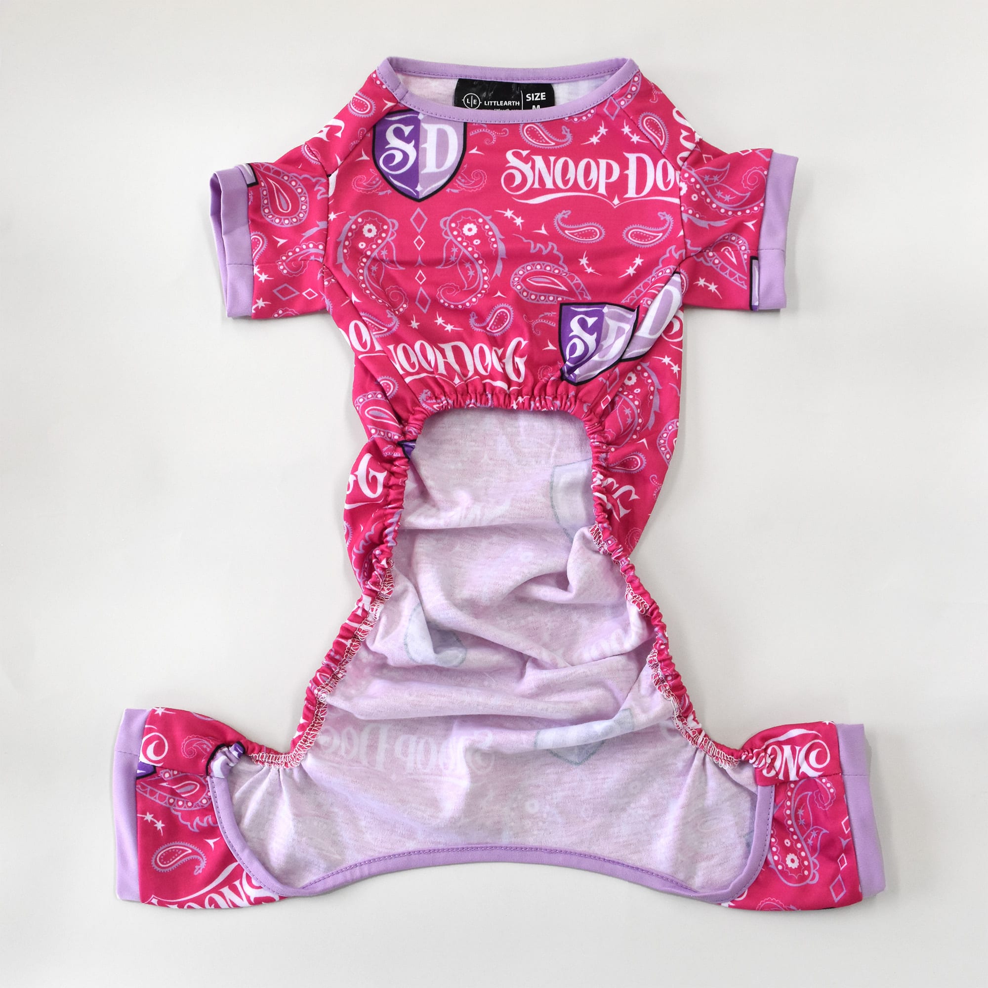 Snoop Doggie Doggs Pink Boss Lady Deluxe Pet Pajamas， X-Small