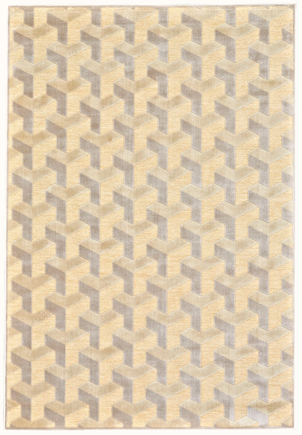 Pellaro Cream and Silver Rug by BD Fine