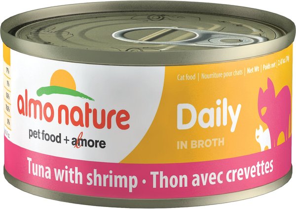 Almo Nature Daily Tuna with Shrimp in Broth Grain-Free Canned Cat Food