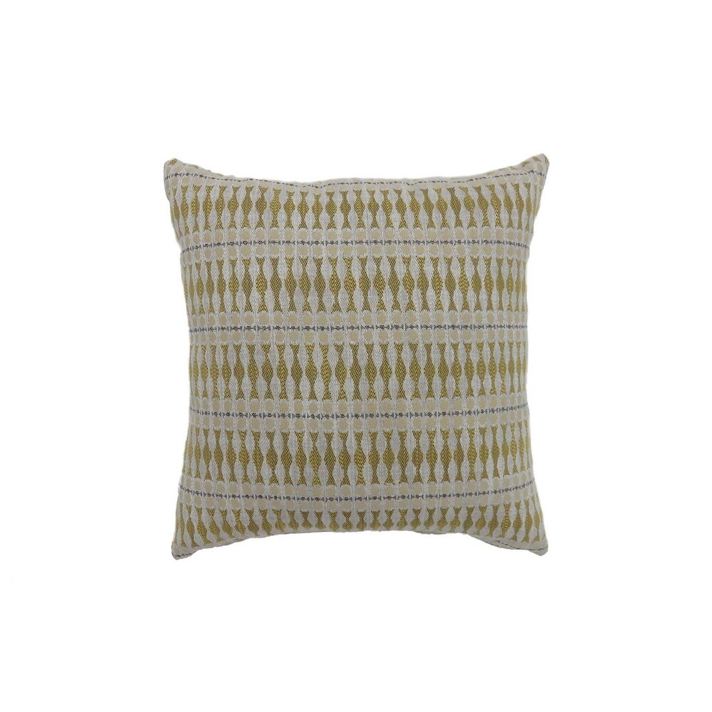 Contemporary Style Simple Traditionally Designed Set of 2 Throw Pillows  Yellow