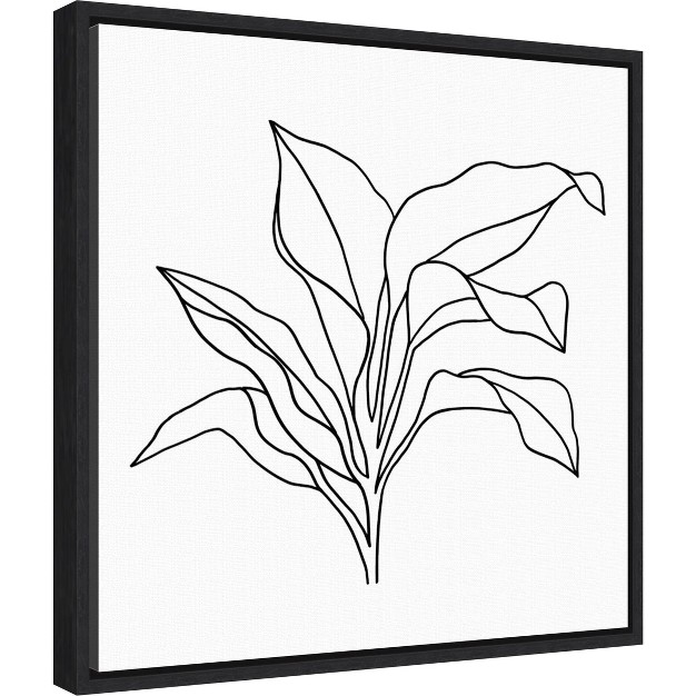 X 16 quot Foliage Contour I By Annie Warren Framed Canvas Wall Art Amanti Art