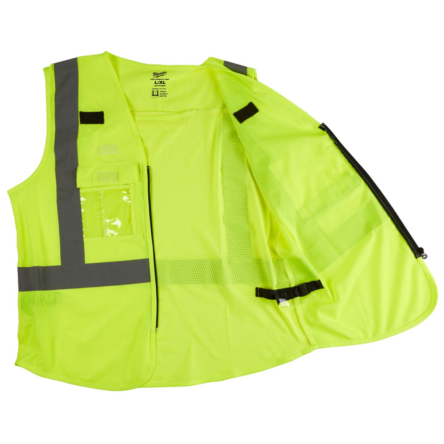 MW Safety Vest High Visibility Yellow L/XL