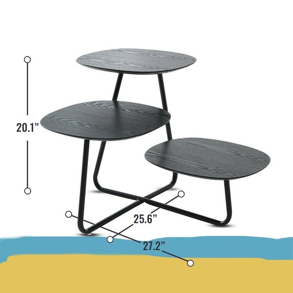 LeisureMod Hazelton Manufactured Wood Top and Steel Frame End Table - 27.2