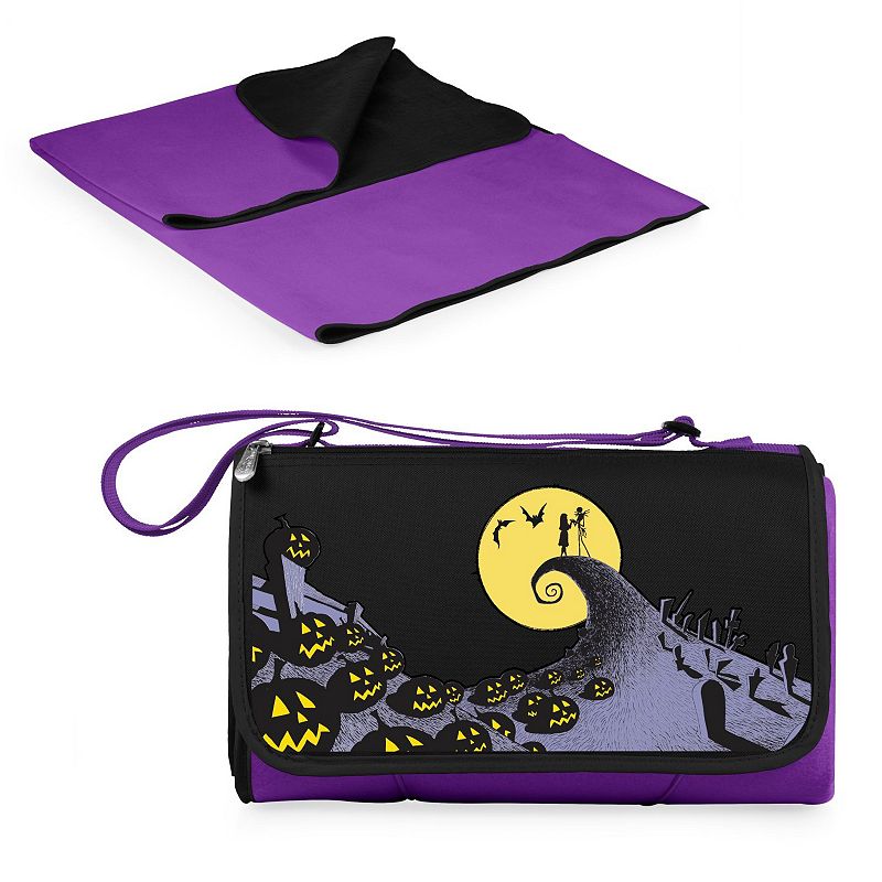 Disney's The Nightmare Before Christmas Jack and Sally Blanket Tote Outdoor Picnic Blanket by Oniva