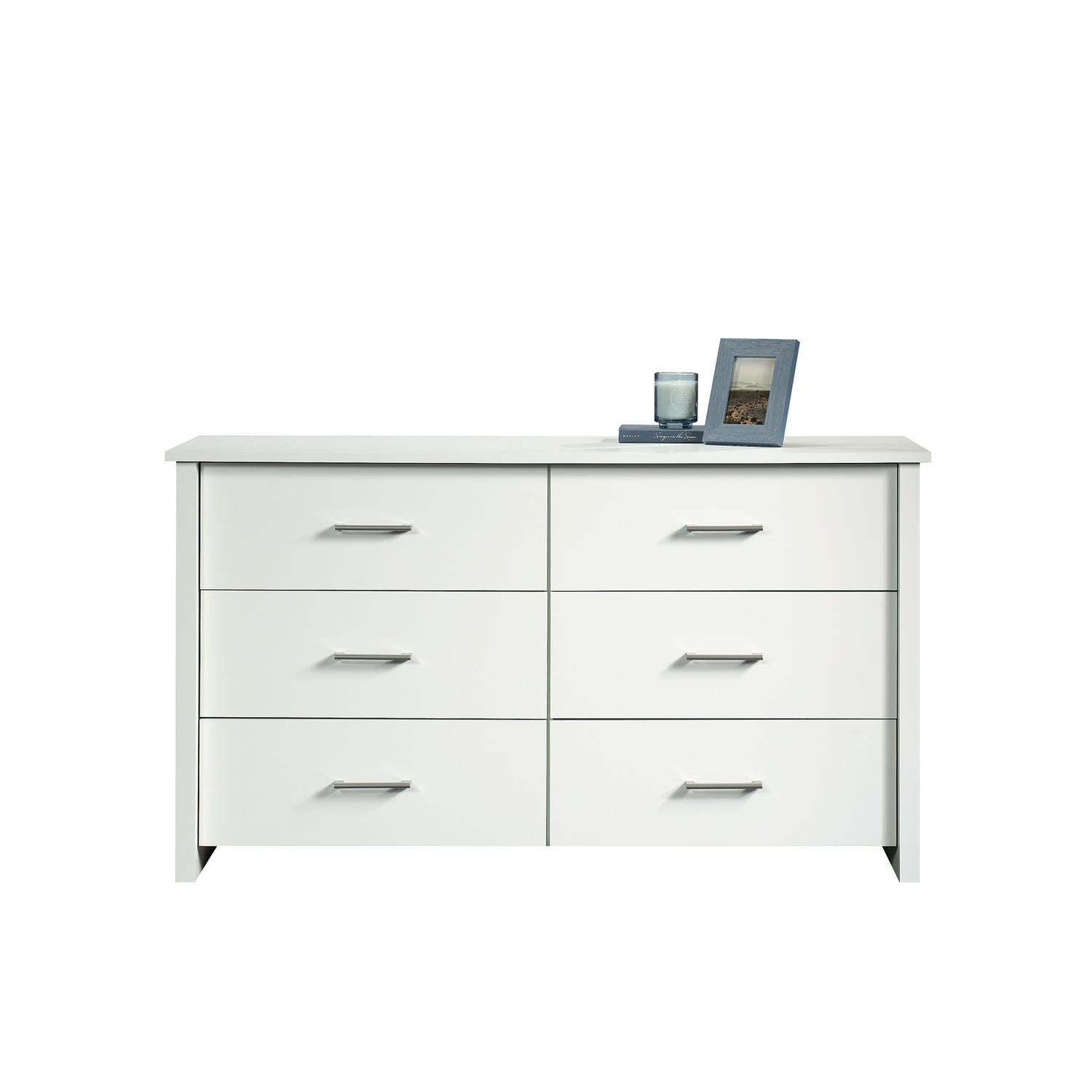 Mainstays Hillside 6-Drawer Dresser， Soft White Finish